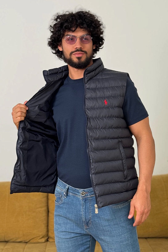 Мужской жилет синего цвета Polo Ralph Lauren