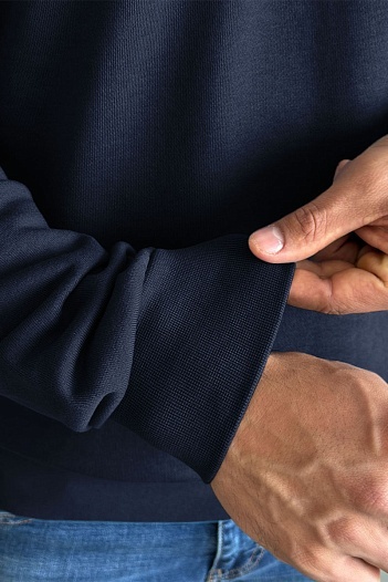 Свитшот тёмно-синего цвета Moncler logo-patch   