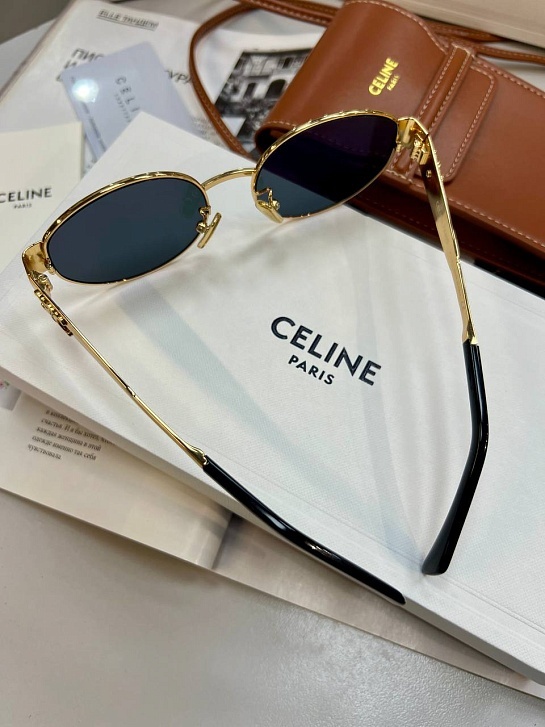 Солнцезащитные очки Celine Triomphe - Grey / Gold