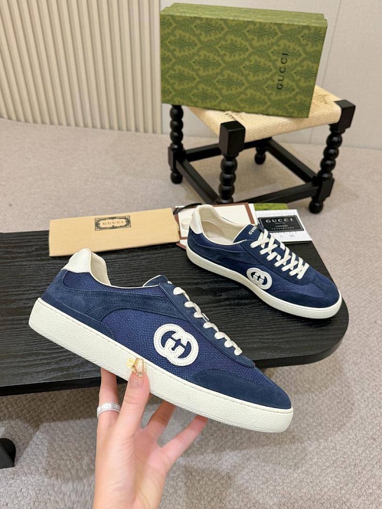 Мужские кроссовки Gucci G75 - Blue