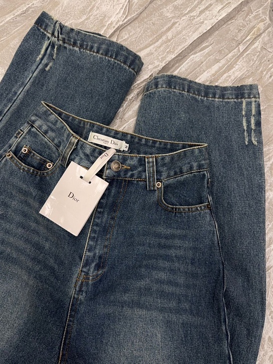 Женские синие джинсы Dior