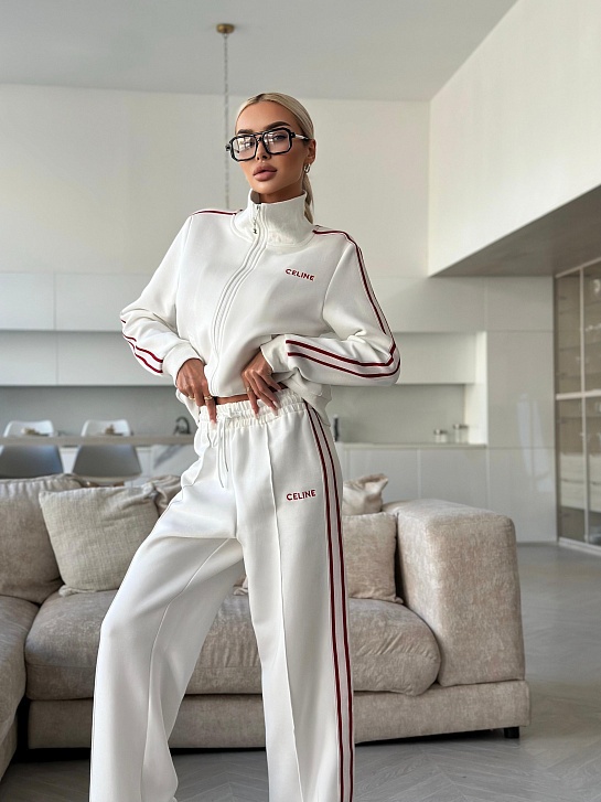 Женский костюм Celine белого цвета
