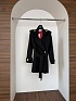 Женское чёрное пальто Schiaparelli premium
