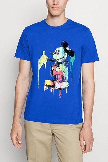 Синяя футболка Iceberg Mickey Mouse   