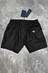 Чёрные шорты Prada logo-embroidered
