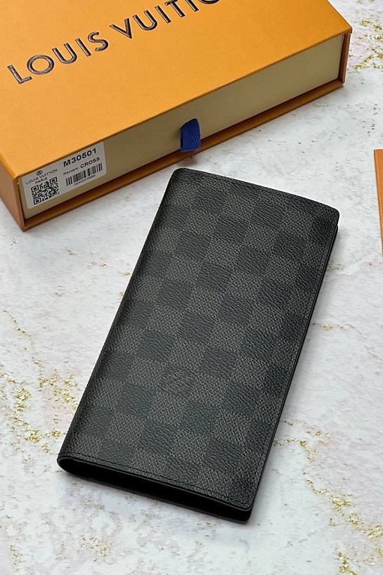 Кожаный бумажник Louis Vuitton Brazza Premium 19x2x10 см