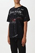 Мужская чёрная футболка Balmain graffiti-print