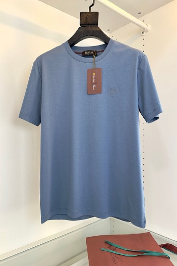 Мужская голубая футболка Loro Piana   