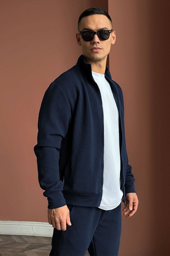 Кофта на молнии Louis Vuitton monogram all-over - Navy