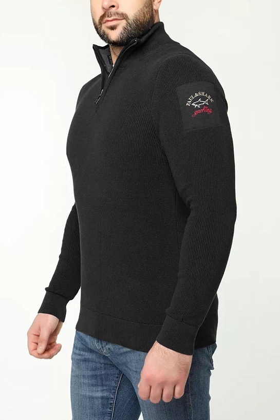 Мужской чёрный джемпер Paul & Shark zip-up