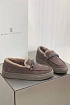 Женские лоферы с мехом Brunello Cucinelli Premium - Brown