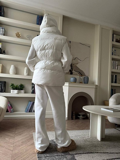 Женский костюм тройка на флисе Schiaparelli premium - White   