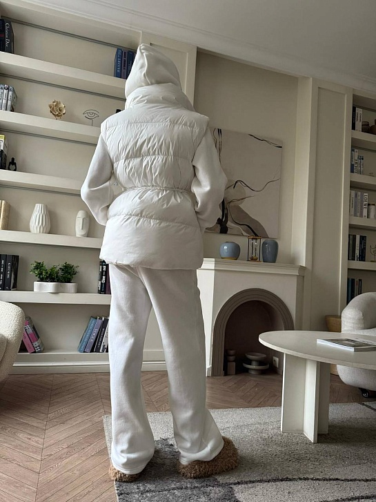 Женский костюм тройка на флисе Schiaparelli premium - White
