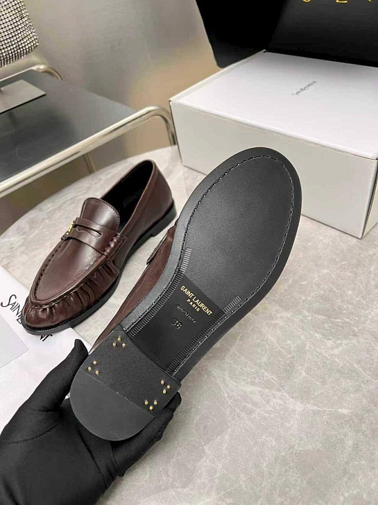 Женские кожаные лоферы Yves Saint Laurent premium
