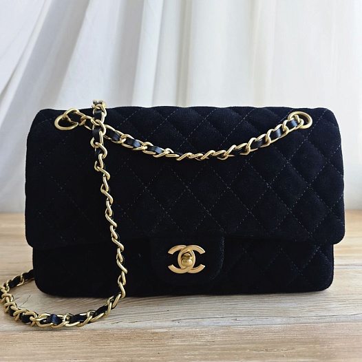 Замшевая сумка Chanel Classic Double Flap 25x14 см   