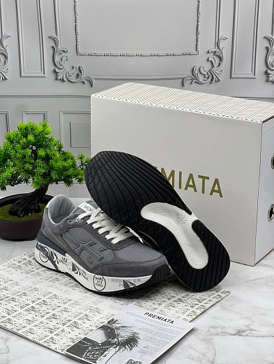 Мужские кроссовки Premiata Moe Run - Grey   