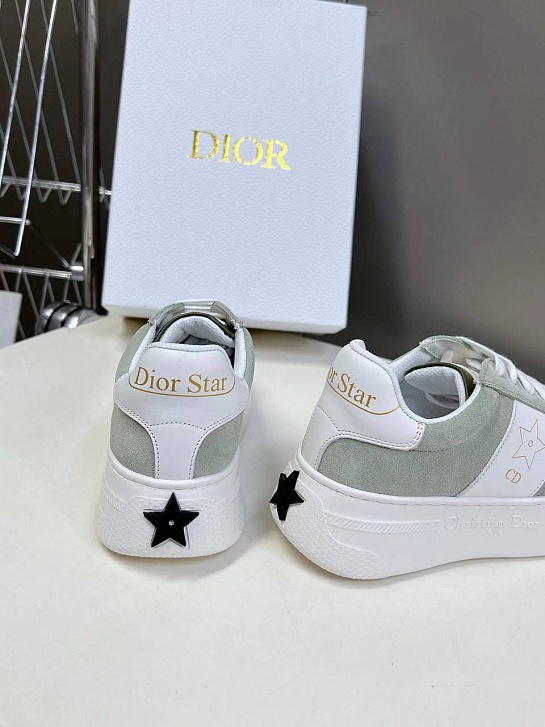 Женские комбинированные кроссовки  Dior Stars - Green
