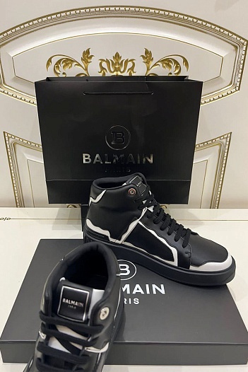 Кожаные кроссовки Balmain Paris High-Top   