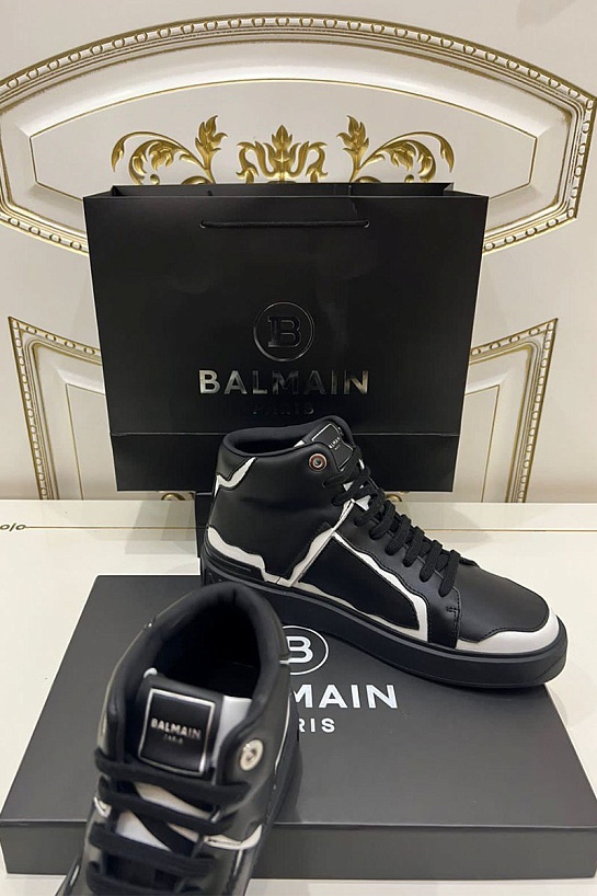 Кожаные кроссовки Balmain Paris High-Top