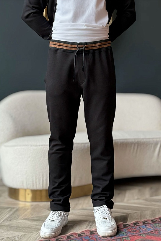 Спортивные штаны Brunello Cucinelli logo-embroidered - Black