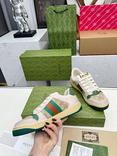 Женские комбинированные кроссовки Gucci GG Screener Premium   