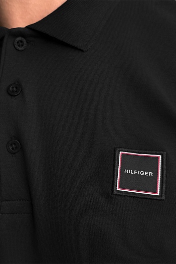 Классическое мужское поло Tommy Hilfiger чёрного цвета   