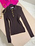 Женское поло с длинным рукавом Schiaparelli premium - Brown