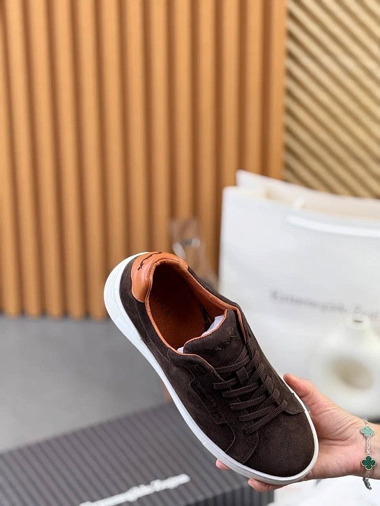 Мужские замшевые кроссовки Ermenegildo Zegna