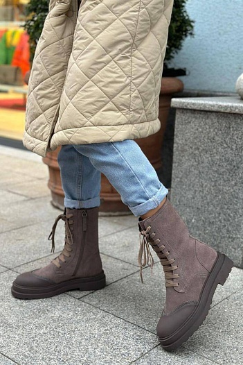 Женские ботинки Brunello Cucinelli Monil Chain - Brown   