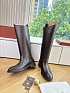 Женские кожаные сапоги Loro Piana premium - Brown