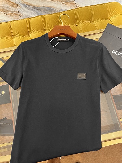 Мужская чёрная футболка Dolce & Gabbana Premium   