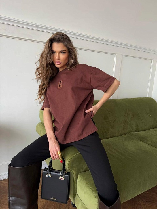 Женская футболка Schiaparelli premium - Brown