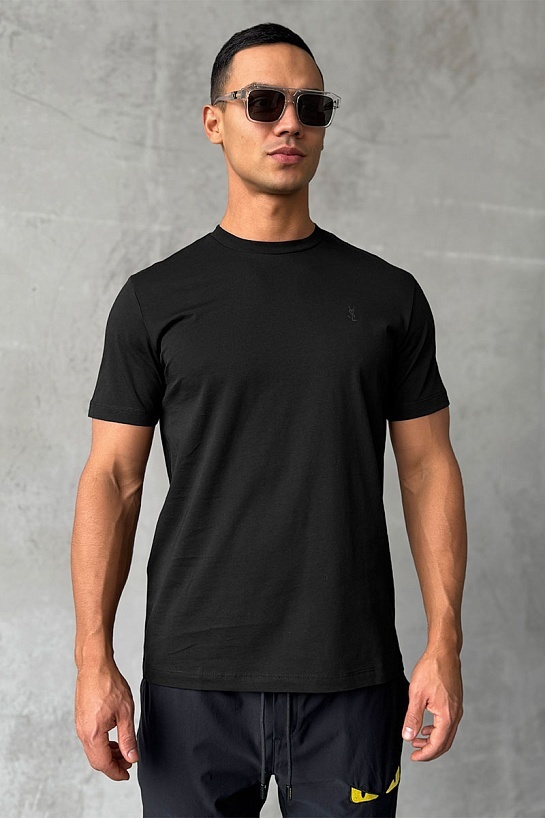 Мужская футболка Yves Saint Laurent logo-embroidered - Black