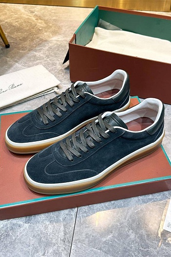 Мужские замшевые кроссовки Loro Piana Tennis Walk   