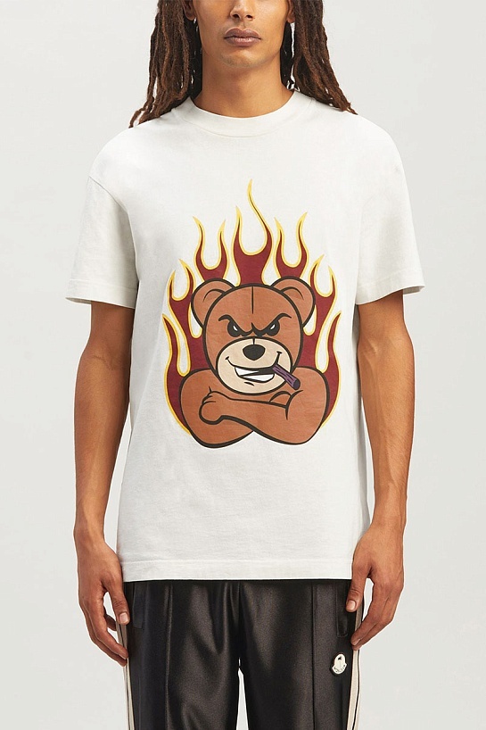 Белая футболка Moncler Genius x Palm Angels Angry Bear
