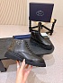 Кожаные ботинки с мехом Prada premium