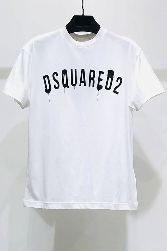 Белая оверсайз футболка Dsquared2