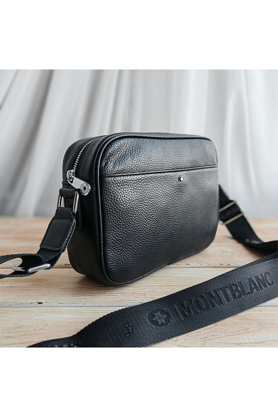 Кожаная сумка Montblanc messenger 22x15 см