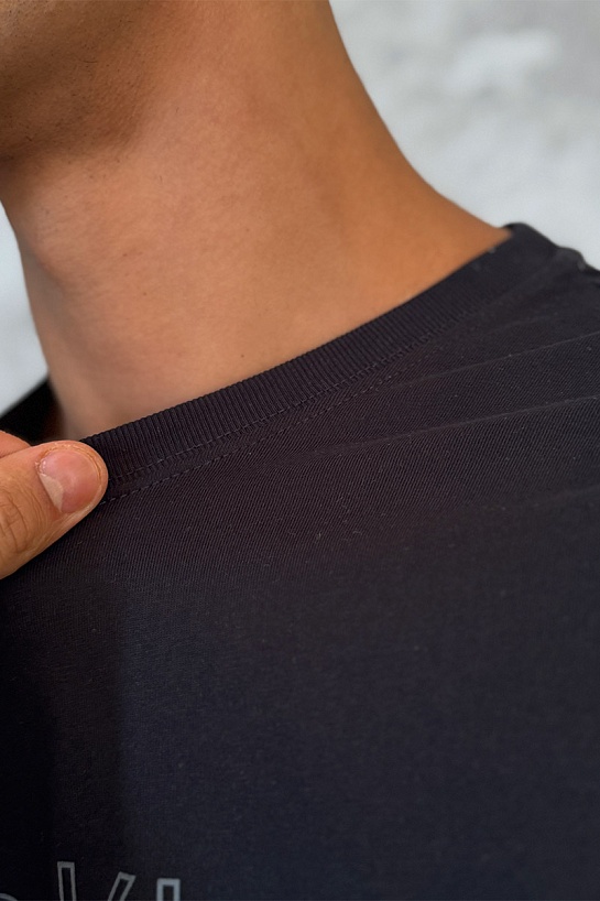 Брендовая мужская футболка Calvin Klein чёрного цвета