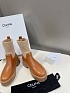 Женские комбинированные сапоги Celine Premium - Brown