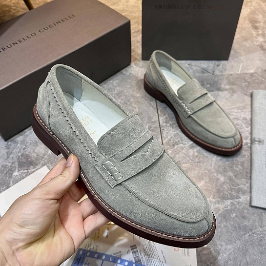 Мужские замшевые лоферы Brunello Cucinelli Premium