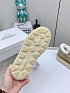 Женские замшевые кроссовки с мехом Prada premium - Beige