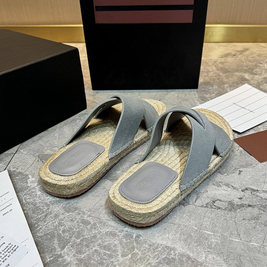 Мужские шлёпанцы Ermenegildo Zegna suede - Blue