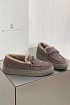 Женские замшевые лоферы с мехом Brunello Cucinelli Premium - Brown