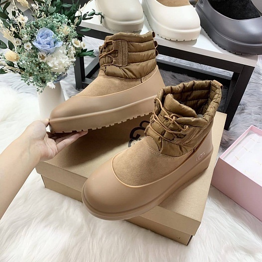 Женские ботинки UGG Classic Mini Lace-Up - Chestnut   
