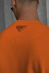Оранжевая оверсайз футболка Prada Milano logo
