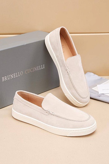 Мужские замшевые лоферы Brunello Cucinelli   