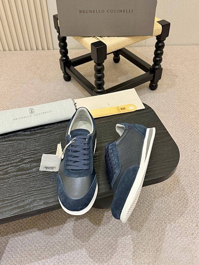 Мужские кроссовки Brunello Cucinelli low-top - Navy   