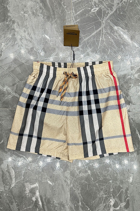 Мужские бежевые шорты Burberry London Check