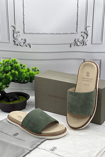 Мужские шлёпанцы Brunello Cucinelli - Geen   